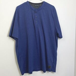 Adidas Mens Adicross No-Show Transition Golf Henley Shirt Grey Short‎ Sleeve 2XL